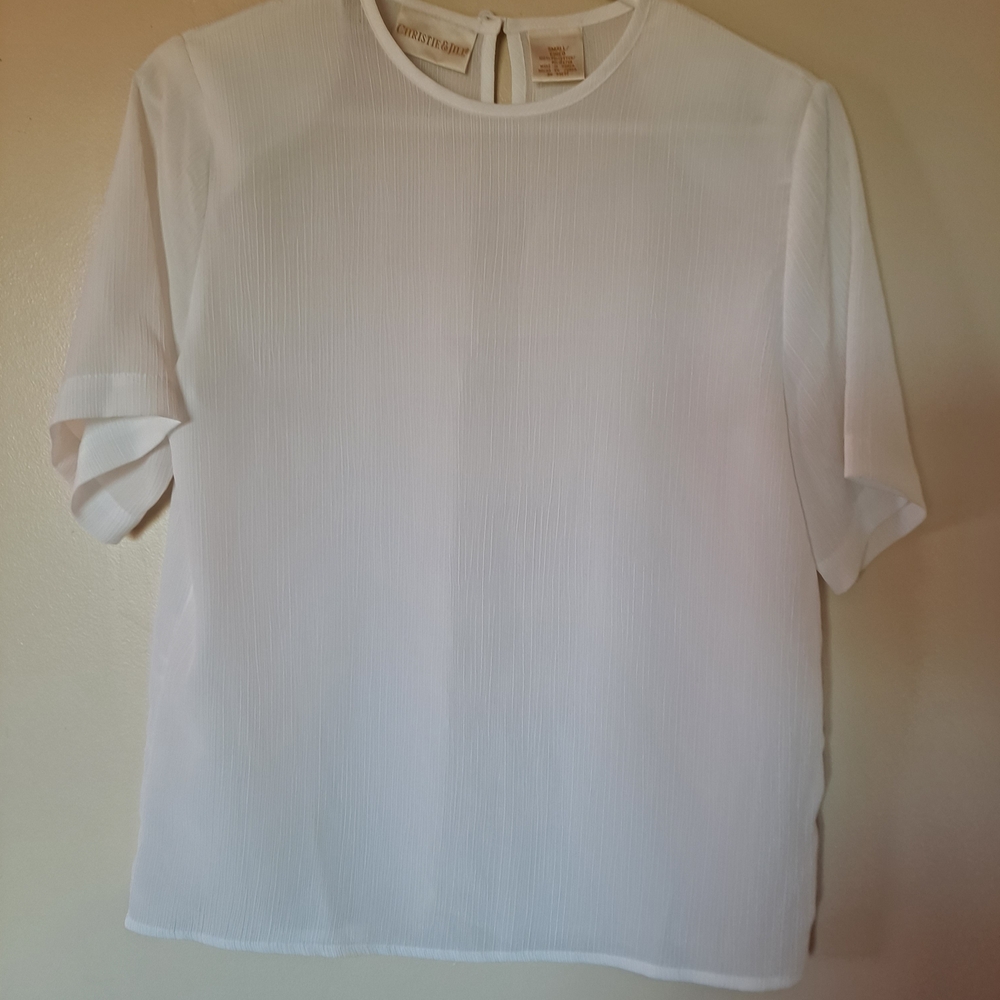 White Short Sleeve Blouse